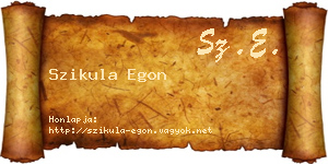 Szikula Egon névjegykártya